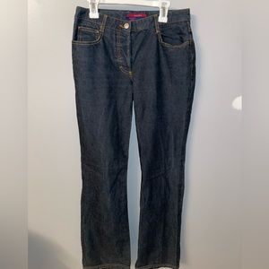 BCBG max azria boot leg jeans size 6 28 medium wash stretch